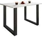 Mid.you Esstisch, Schwarz, Wei&szlig;, Metall, Holzwerkstoff, rechteckig, U-Form,