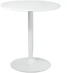 Homcom Esstisch, Wei&szlig;, Metall, Nachbildung, 2-Sitzer, Rund, S&auml;ule, 70x75x70 cm,