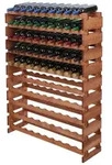 Proregal Weinregal, Braun, Holz, Kiefer, 103x135x28 cm, Wohnzimmer, Regale,