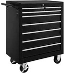 tectake Werkzeugwagen, Schwarz, Metall, 33x79x69 cm, Freizeit, Heimwerken,