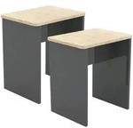 Mid.you Hocker, Anthrazit, rechteckig, 40x45x30 cm, Stauraum, Wohnzimmer, Hocker,