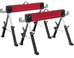 Homcom S&auml;gebock, Rot, Metall, 64x81x116 cm, Freizeit, Heimwerken, Handwerkzeuge