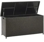Beliani Auflagenbox, Braun, Schwarz, Kunststoff, 126x63x46 cm, Aufbewahrung &