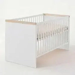 Roba Kinderbett, Eiche, Wei&szlig;, Holzwerkstoff, 70x140 cm, Babym&ouml;bel, Babybetten,