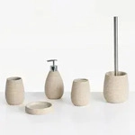 Beliani Badaccessoires, Beige, Kunststoff, 8x10x8 cm, Badaccessoires