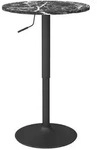 Homcom Bartisch, Schwarz, Holzwerkstoff, 60x93.5x60 cm, Esszimmer, Barm&ouml;bel,