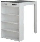 Vicco Bartisch, Wei&szlig;, Anthrazit, Holzwerkstoff, Rechteckig, 67x106x100 cm,