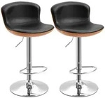 Homcom 2Er-Set, Schwarz, Kunststoff, 53.5x85x46 cm, Esszimmer, Barm&ouml;bel, Barhocker