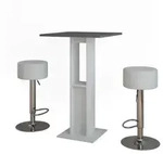 Vicco Bartisch-Set, Wei&szlig;, Anthrazit, Holzwerkstoff, 1 F&auml;cher, Rechteckig,...