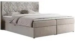 MKS Boxbett, Beige, Holz, 2-Sitzer, H4, 7-Zonen, Rechteckig, 120x200 cm,