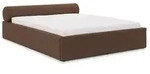 S-Style Polsterbett, Braun, Kunststoff, Teilmassiv, Echtholz,Birke, Buche, 2-Sitzer,