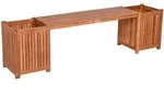 Deluke Pflanzbank, Natur, Holz, 30x40x150 cm, Gartenm&ouml;bel, Gartenb&auml;nke