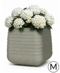 Mazovia Blumentopf, Grau, Kunststoff, Quadratisch, 37 cm, Dekoration, Blumen &