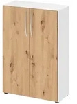 b&uuml;m&ouml; Aktenschrank, Wei&szlig;, Wildeiche, Holzwerkstoff, Nachbildung,Eiche, 2...