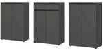 Kadima Design B&uuml;ro-Set, Schwarz, Holzwerkstoff, 273x120x40 cm, Arbeitszimmer,