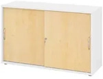 b&uuml;m&ouml; Schiebet&uuml;renschrank, Wei&szlig;, Ahorn, Holzwerkstoff, Nachbildung,Ahorn, 1