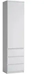 Lomado Regal, Wei&szlig;, Holzwerkstoff, 50x200x40 cm, Arbeitszimmer, Aktenschr&auml;nke