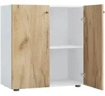 P & B Aktenschrank, Wei&szlig;, Honigeiche, Holzwerkstoff, 1 F&auml;cher, 70x74x39 cm,