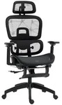 Homcom B&uuml;rostuhl, Schwarz, Textil, 64x122x66 cm, Arbeitszimmer, B&uuml;rost&uuml;hle,