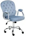 Beliani Schreibtischstuhl, Hellblau, Textil, 58x93x58 cm, Arbeitszimmer,