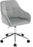 Woltu Drehstuhl, Hellgrau, Textil, 1-Sitzer, Drehkreuz, 56x81x61 cm, Arbeitszimmer,