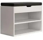 Vicco Schuhbank, Wei&szlig;, Holzwerkstoff, Rechteckig, 60x45x30 cm, Garderobe,