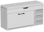 Vicco Schuhbank, Wei&szlig;, Holzwerkstoff, Rechteckig, 90x50x30 cm, Garderobe,