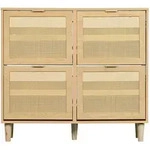 Stilvora Schuhschrank, Eiche Bianco, Holz, Rechteckig,Rechteckig, konisch,...
