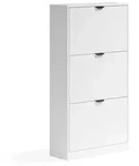 Vicco Schuhkipper, Wei&szlig;, Schwarz, Holzwerkstoff, Rechteckig, 59x112x22 cm,
