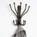 DanDiBo Wandhaken, Schwarz, Metall, 22x25x10 cm, Garderobe, Garderobenleisten &