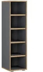 Mid.you Schuhregal, Anthrazit, Honigeiche, Kunststoff, 4 F&auml;cher, 30x110x33 cm,