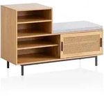 Kadima Design Schuhbank, Braun, Metall, Stativgestell, 120x76x40 cm, Garderobe,