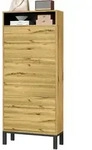 Okwish Schuhschrank, Natur, Holzwerkstoff, 63x147x24 cm, Garderobe,