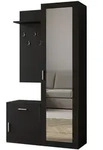 Masseno Garderobenschrank, Schwarz, Holzwerkstoff, 4 F&auml;cher, 1 Schubladen,