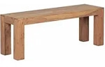 Kadima Design Sitzbank, Beige, Holz, Echtholz,Akazie, Rechteckig, 120x45x35 cm,