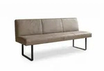Kawola Esszimmerbank, Grau, Leder, 3-Sitzer, Rechteckig, 243x85x69 cm,...