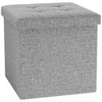 Mid.you Sitzbox, Hellgrau, Kunststoff, 38x38x38 cm, Stauraum, Wohnzimmer, Hocker,