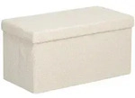 Homcom Truhenbank, Wei&szlig;, Kunststoff, 38x38x76 cm, Esszimmer, B&auml;nke, Sitzb&auml;nke