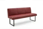 Kawola Esszimmerbank, Rot, Leder, 2-Sitzer, Rechteckig, 163x85x69 cm, Esszimmer,