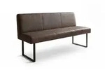 Kawola Esszimmerbank, Dunkelbraun, Leder, 2-Sitzer, Rechteckig, 163x85x69 cm,