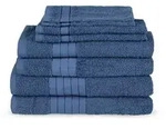 Frottierset, Blau, Textil, 8-teilig, saugf&auml;hig, strapazierf&auml;hig, angenehm...