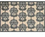wash+dry Fussmatte Pop Flowers Neutral, Beige, Textil, Blume, rechteckig, 60x85...