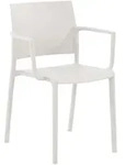CLP Gartenstuhl, Wei&szlig;, Kunststoff, 57x81x52 cm, Gartenm&ouml;bel, Gartenst&uuml;hle,