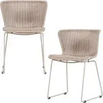 Livetastic Gartenstuhl-Set Wings, Sand, Kunststoff, Metall, Rundrohr, 55x78x54...
