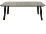 ebuy24 Gartentisch, Schwarz, Holzwerkstoff, 100x74x200 cm, Gartenm&ouml;bel,