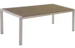 Beliani Gartentisch, Braun, Metall, Rechteckig, 90x76x180 cm, Gartenm&ouml;bel,