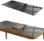 Tulup Tischplatte, Schwarz, Glas, 125x50x0.4 cm, Esszimmer, Tische, Esstische,