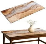Tulup Tischplatte, Hellbraun, Glas, 120x60x0.4 cm, Esszimmer, Tische, Esstische,