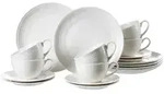 Ritzenhoff Breker Kaffeeservice Levi, Wei&szlig;, Keramik, 18-teilig, 220 ml,220 ml,
