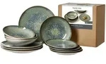 Ritzenhoff Breker Tafelservice Verde, Blau, Braun, Beige, Keramik, 12-teilig,...